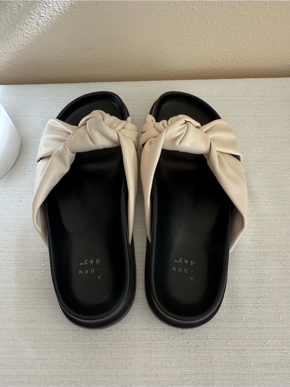 A new day Women’s Knotted Slide Sandals in Cream - Picture 7 of 11